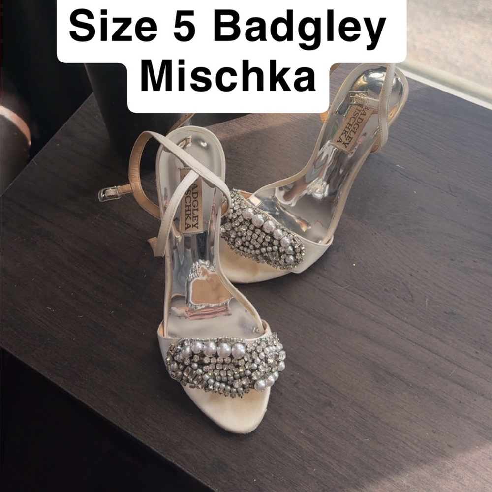 Badgley Mischka Silver and Gold Embellished Heels